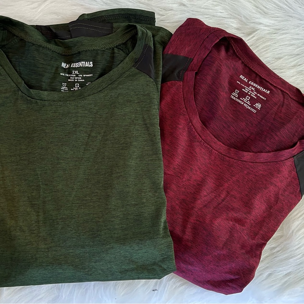 2 Pcs NWOT - Real Essentials Men's Tee 2XL